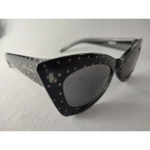 Steve Madden S5326 OX Cat Eye Sunglasses Black Pink Polka Dot Fashion